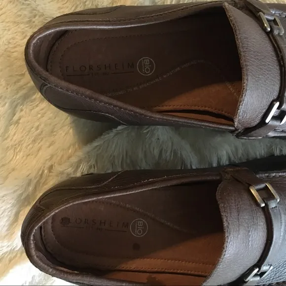 Florsheim Brown Pebbled Leather Loafers