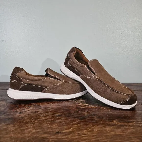 Florsheim Great Lakes Jr Boys Moc Toe Slip On Loafers Kids Size 5M Brown