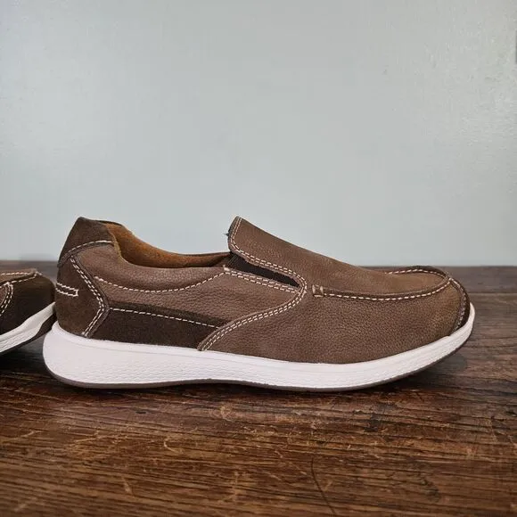 Florsheim Great Lakes Jr Boys Moc Toe Slip On Loafers Kids Size 5M Brown