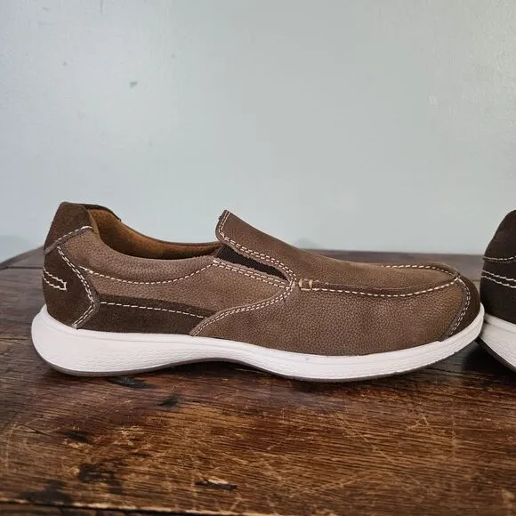 Florsheim Great Lakes Jr Boys Moc Toe Slip On Loafers Kids Size 5M Brown