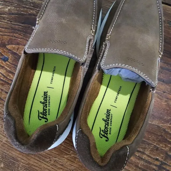 Florsheim Great Lakes Jr Boys Moc Toe Slip On Loafers Kids Size 5M Brown