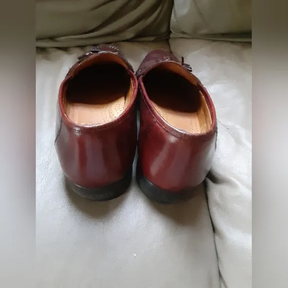 Florshem Men's Leather Burgundy Brown Loafers Made In Italy Size 10.5 D