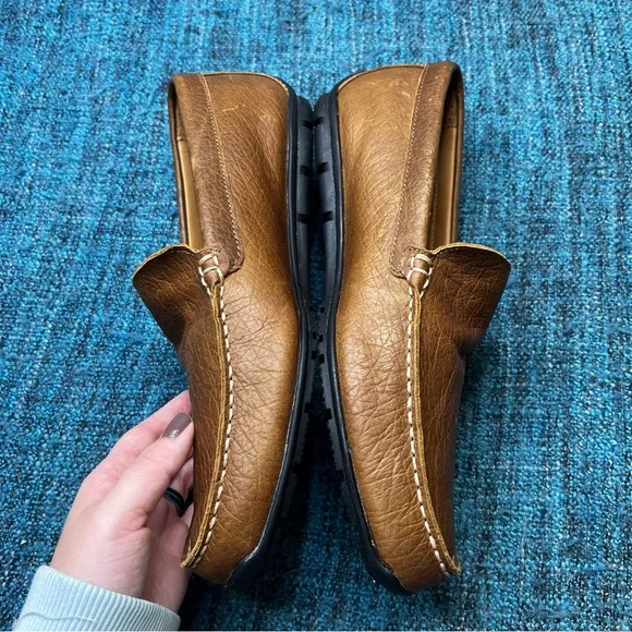 Footjoy Club Casual Slip On Leather Loafers in Tan Brown 79060