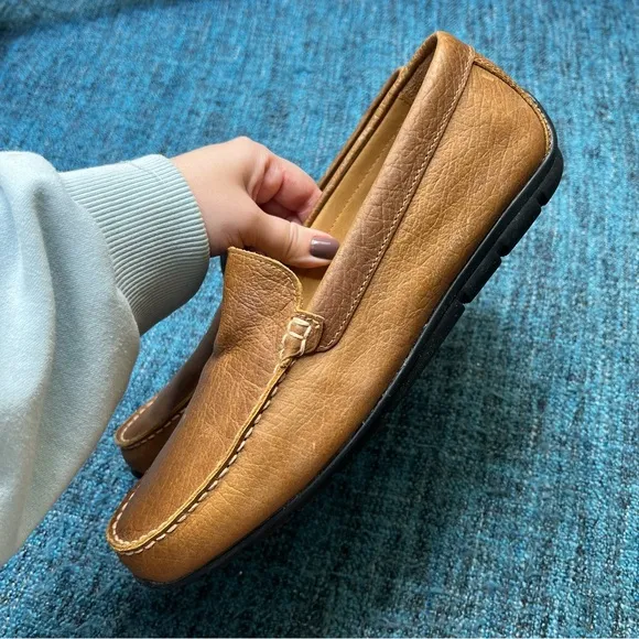 Footjoy Club Casual Slip On Leather Loafers in Tan Brown 79060