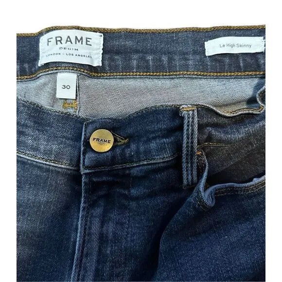 FRAME Le High Skinny Jeans in Harvard dark wash high rise Sz 30