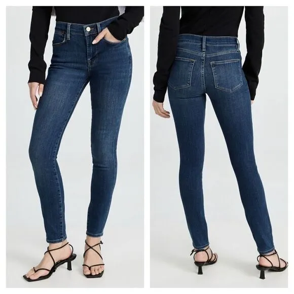 FRAME Le High Skinny Jeans in Harvard dark wash high rise Sz 30
