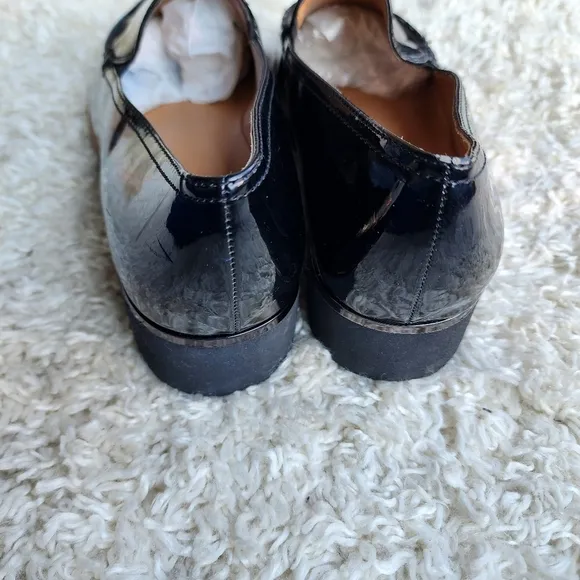 Franco Sarto Chadwick Black Patent Leather Women Loafers Size 8.5M