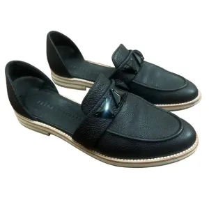 Freda Salvador Women's Leather D'orsay Mule Loafers Black Studded Size 7.5