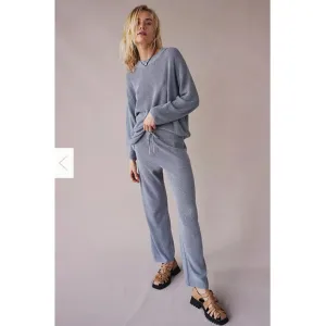 Free People Beach Malibu Solid Pant Surf Set Small NEW