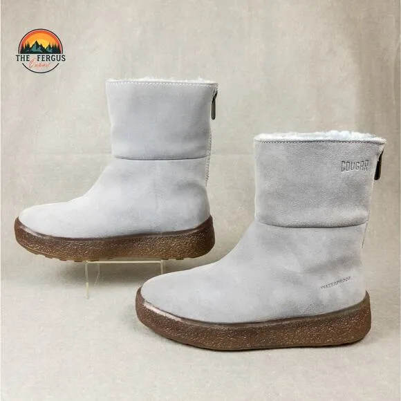 Free People Cougar Button Sueded Lambswool Waterproof Lined Winter Boots Size 9