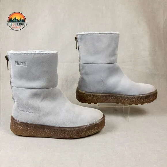 Free People Cougar Button Sueded Lambswool Waterproof Lined Winter Boots Size 9
