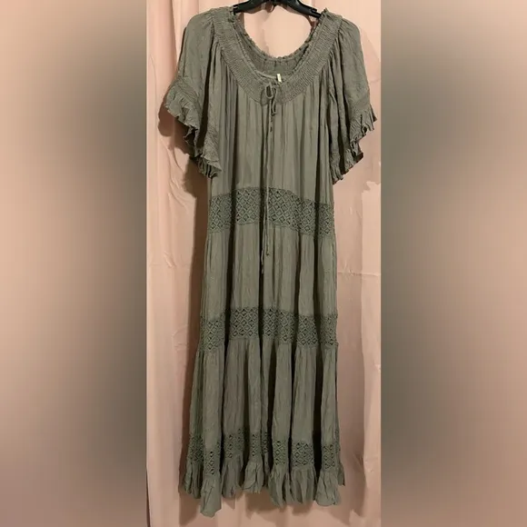 FREE PEOPLE Dream On Maxi Dress - Petrified Wood size XS NWOT