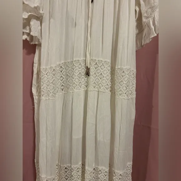 Free People Dream On Maxi Dress White/Cream Size M NWOT
