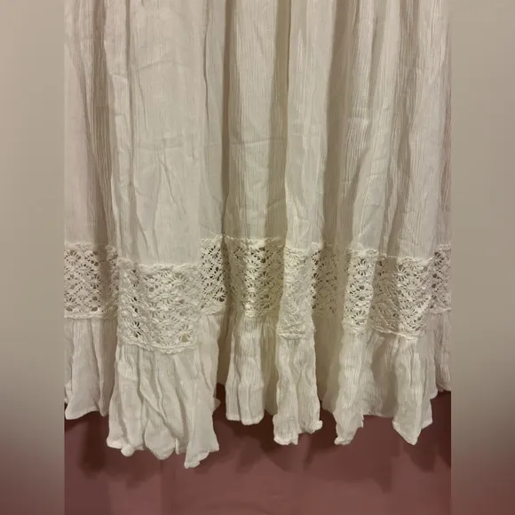 Free People Dream On Maxi Dress White/Cream Size M NWOT