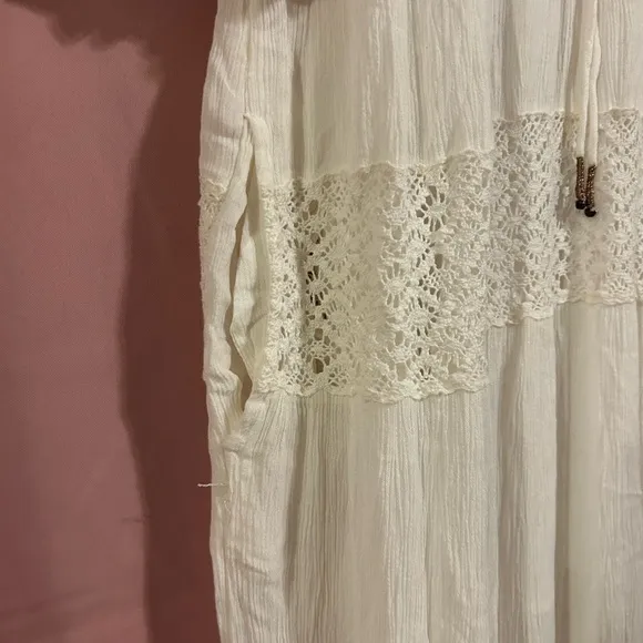 Free People Dream On Maxi Dress White/Cream Size M NWOT