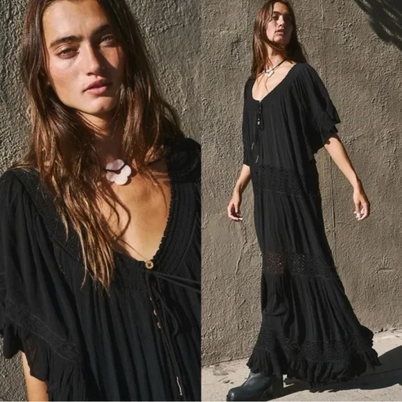 Free People Dream On Maxi Dress White/Cream Size S NWOT