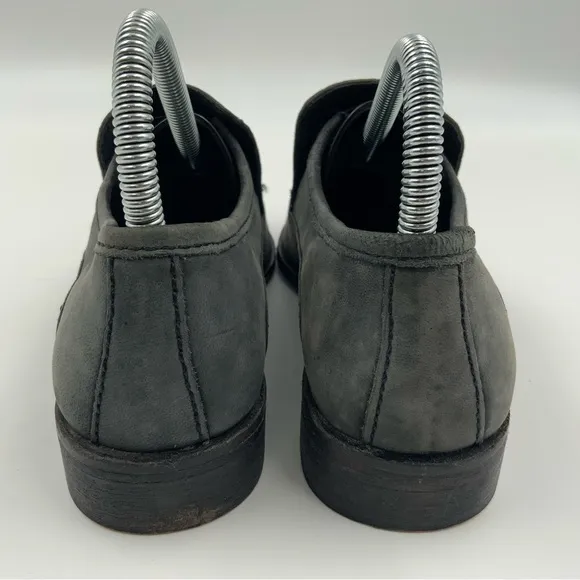 FREE People Gray Brady Leather Western Loafers. Size 37.