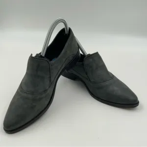 FREE People Gray Brady Leather Western Loafers. Size 37.