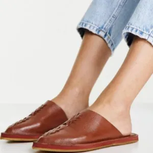Free People Leather Nova Slip On Flat Mule 7