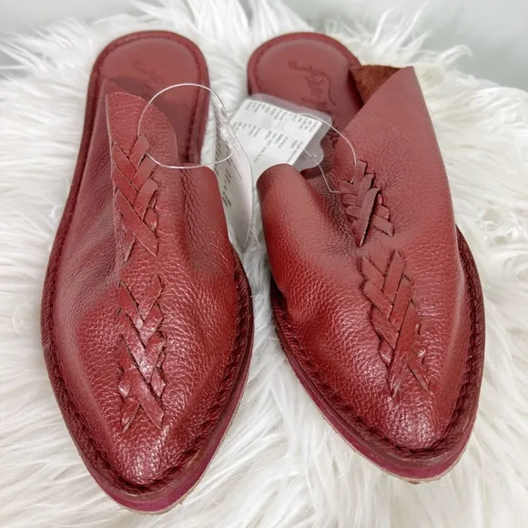 Free People Leather Nova Slip On Flat Mule 7