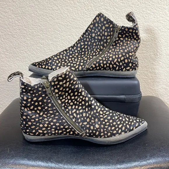 Free People Melrose Leopard Print Ankle Boots EU 38