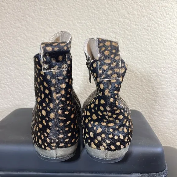 Free People Melrose Leopard Print Ankle Boots EU 38