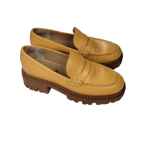 Free People Shoes Womens Size 9 Beige Leather Saffron Loafers Designer Shoe Walk