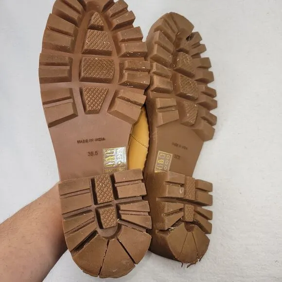Free People Shoes Womens Size 9 Beige Leather Saffron Loafers Designer Shoe Walk
