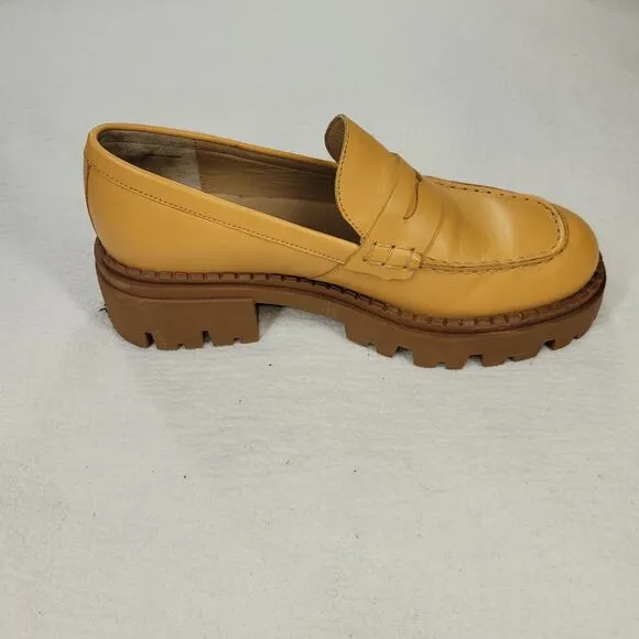 Free People Shoes Womens Size 9 Beige Leather Saffron Loafers Designer Shoe Walk