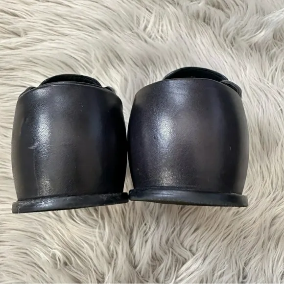 FREE PEOPLE Winston Platform slip on Loafers Black leather 38.5