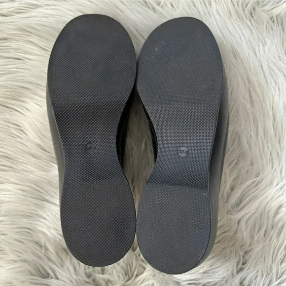 FREE PEOPLE Winston Platform slip on Loafers Black leather 38.5
