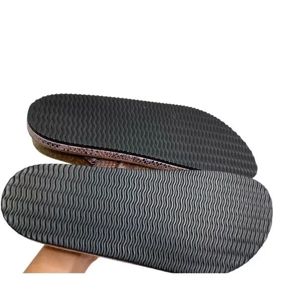 Free People Women 40 (9-10) Sidelines Slides Sandals Multicolor Snake Open