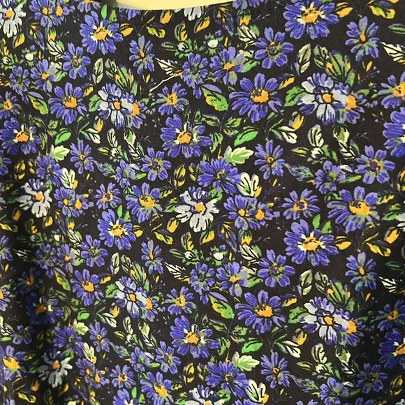 Free People XSmall Dress The Avenue Mini Dress Navy Combo drop waist lined