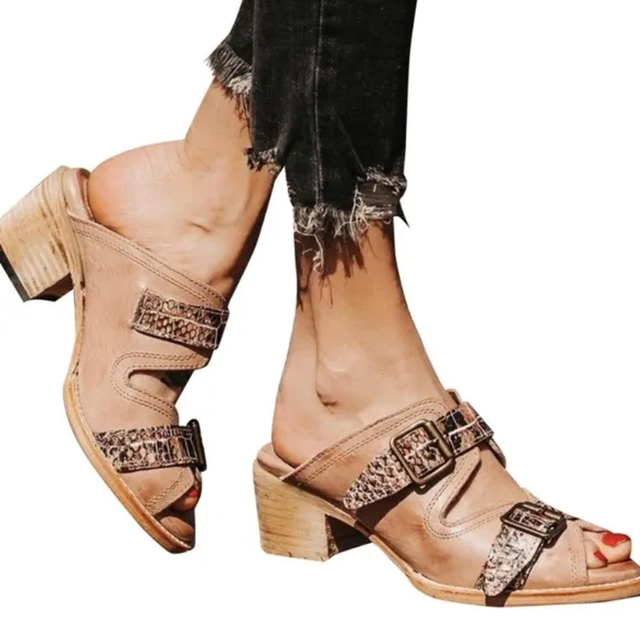 FreeBird CAPRICE Pink Blush Croco Sandals size 10