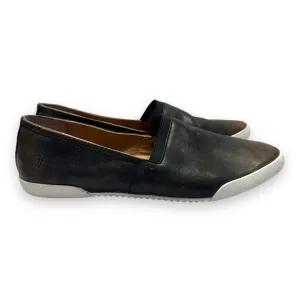 Frye Black/Brown Melanie Slip On Leather Sneakers Comfort Slip On Minimalist 8