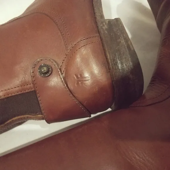 Frye Cognac/Redwood Knee High Boots Size 8.5