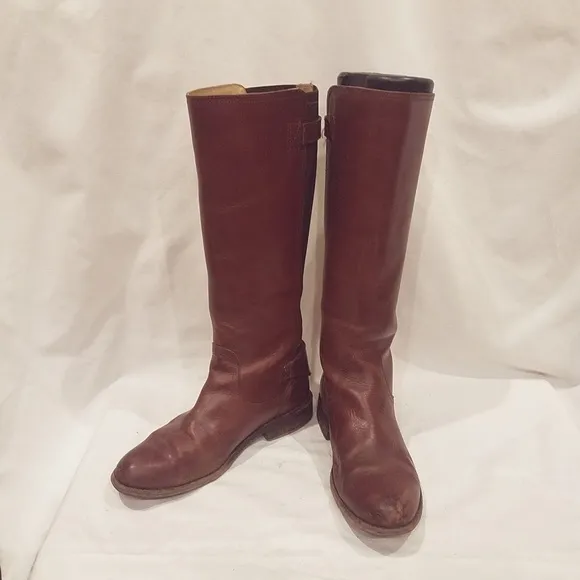 Frye Cognac/Redwood Knee High Boots Size 8.5