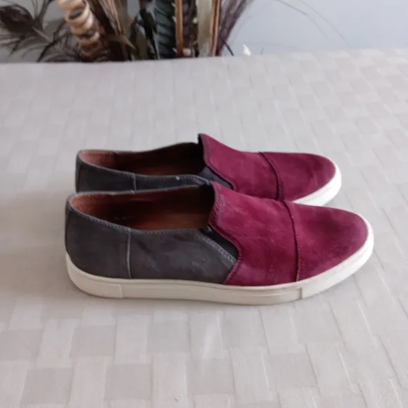Frye Color Block Suede Gemma Cap Slip On Sneakers