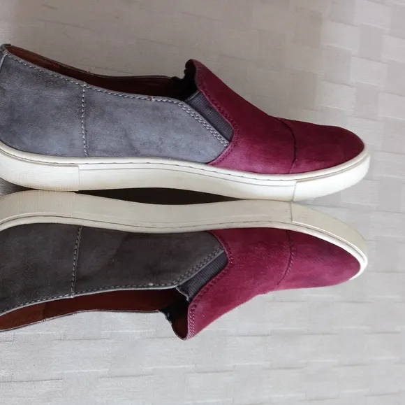 Frye Color Block Suede Gemma Cap Slip On Sneakers