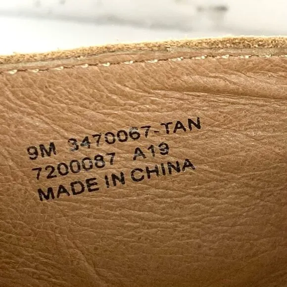 Frye Isabel Diamond Emboss Espadrilles Nubuck Leather Tan Jute Soles Size 9