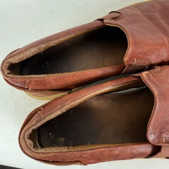 Frye Ivy Sneakers Women's 8.5 Brown Leather Slip-On Comfort Low Top Round Toe