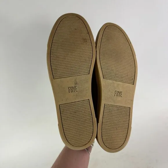 Frye Ivy Sneakers Women's 8.5 Brown Leather Slip-On Comfort Low Top Round Toe