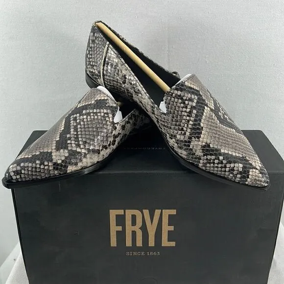 Frye Kenzie Venetian Pointed Toe Flats- Grey Multi- Size 5.5M- NIB