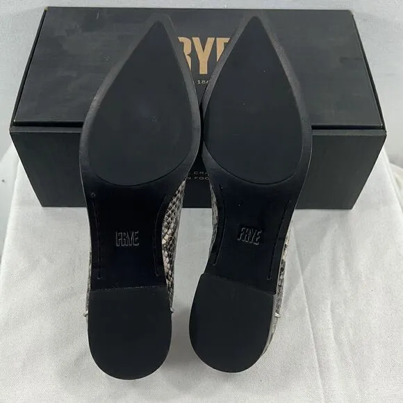 Frye Kenzie Venetian Pointed Toe Flats- Grey Multi- Size 5.5M- NIB