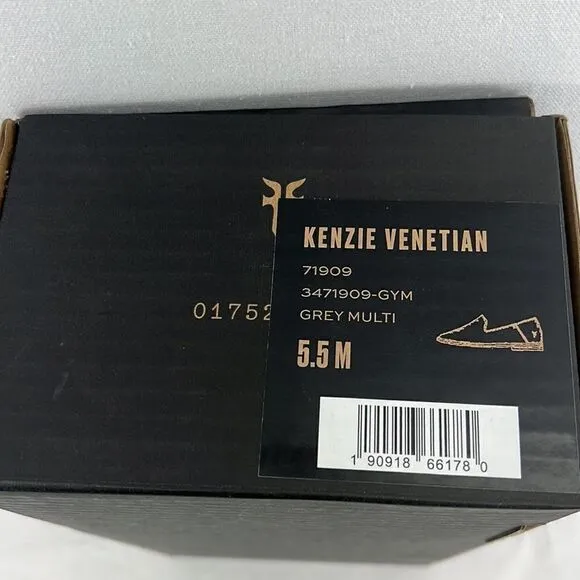Frye Kenzie Venetian Pointed Toe Flats- Grey Multi- Size 5.5M- NIB