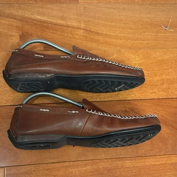 FRYE Lewis Venetian Slip On Loafer Men’s Brown Tan Leather Size 9.5