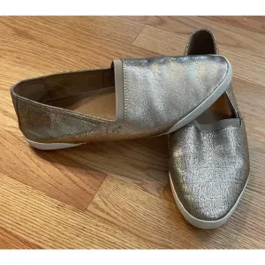Frye Melanie Gold Metallic Slip On Sneakers Size‎ 8.5