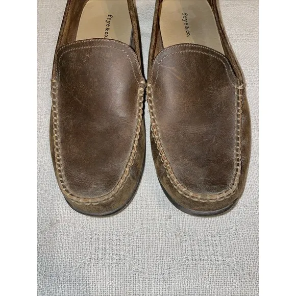 Frye Men’s Casual Loafers Size 10.5 M Brown Leather Comfort Outdoors Relaxed