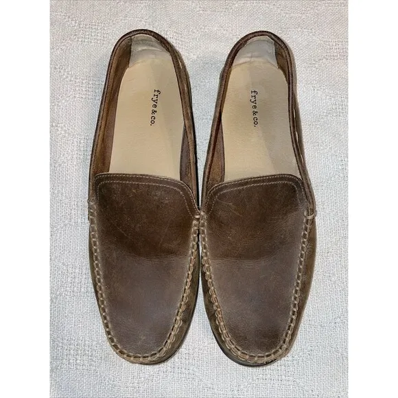 Frye Men’s Casual Loafers Size 10.5 M Brown Leather Comfort Outdoors Relaxed