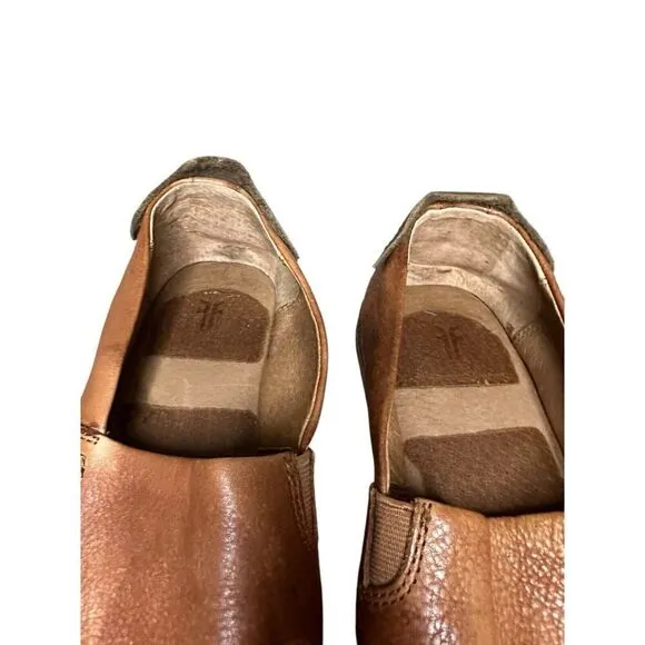 FRYE MONTAUK A LINE 80521 MENS BROWN LEATHER LOW TOP CASUAL LOAFERS SHOES sz 7